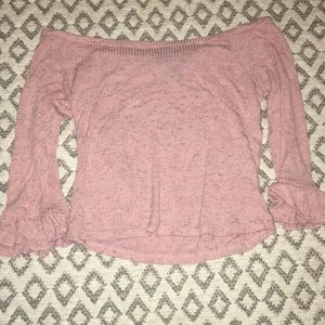 Pink off the shoulder top!
